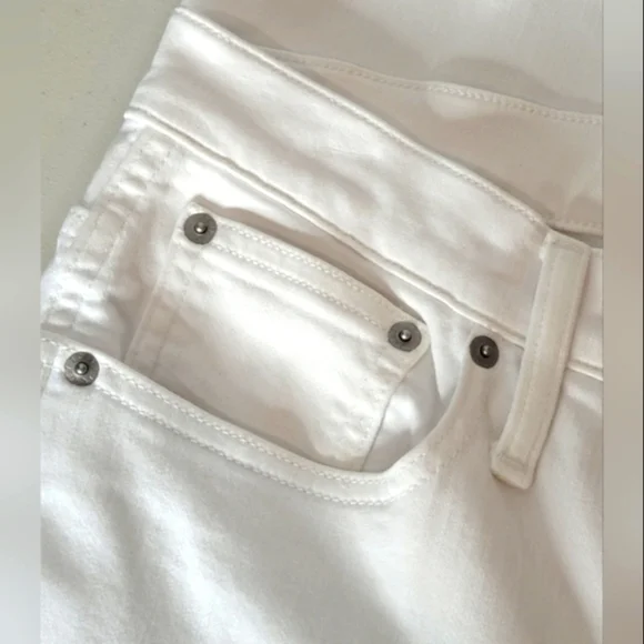 J. Crew White Vintage Straight Cropped Jeans - Size 30 - Picture 8 of 15